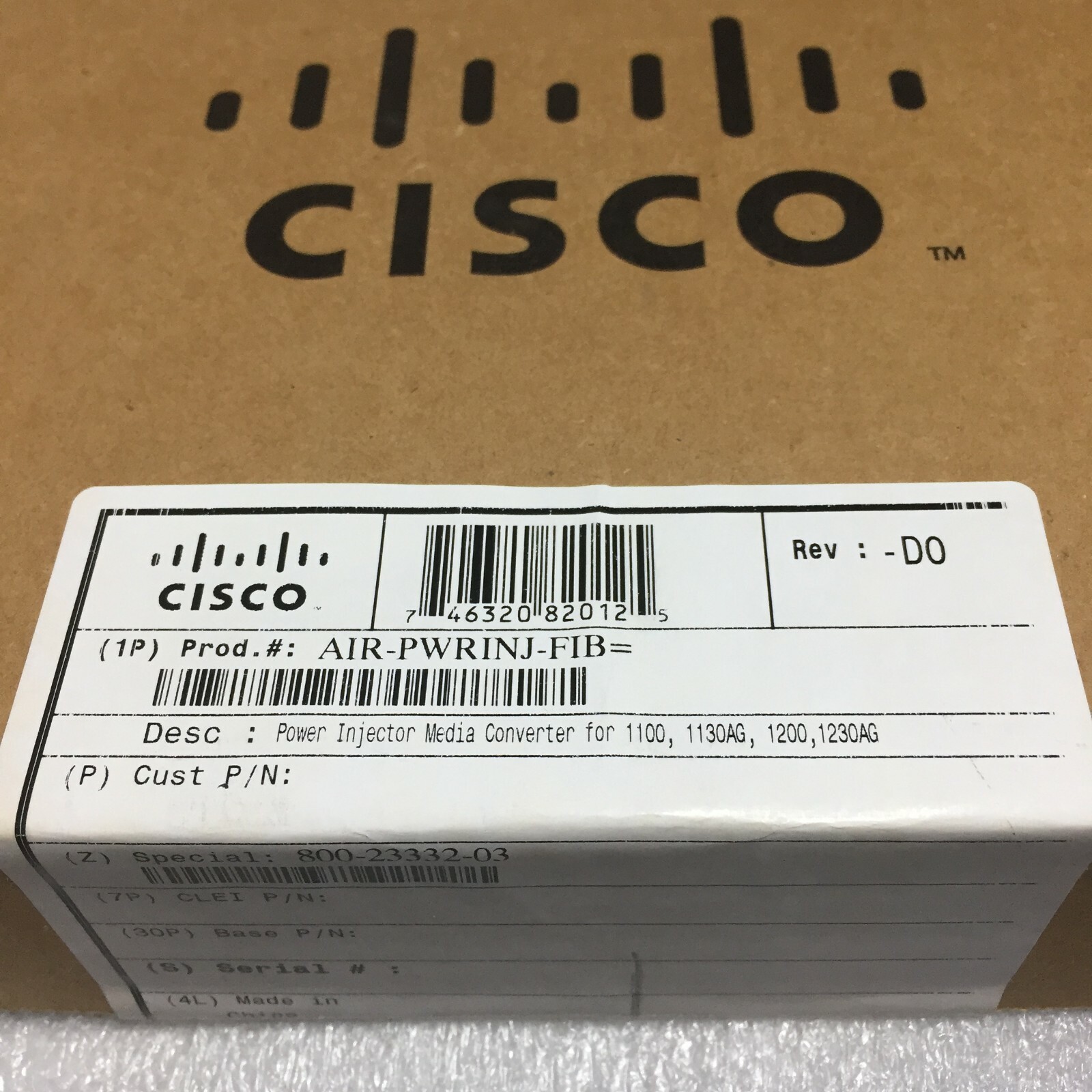 NEW Cisco AIR-PWRINJ-FIB Power Injector Media Converter NEW IN BOX 