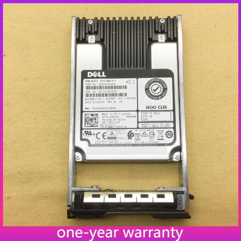 CN3JH Dell Enterprise Class 800GB 12Gb/s SAS SSD Toshiba PX05SMB080Y 0CN3JH
