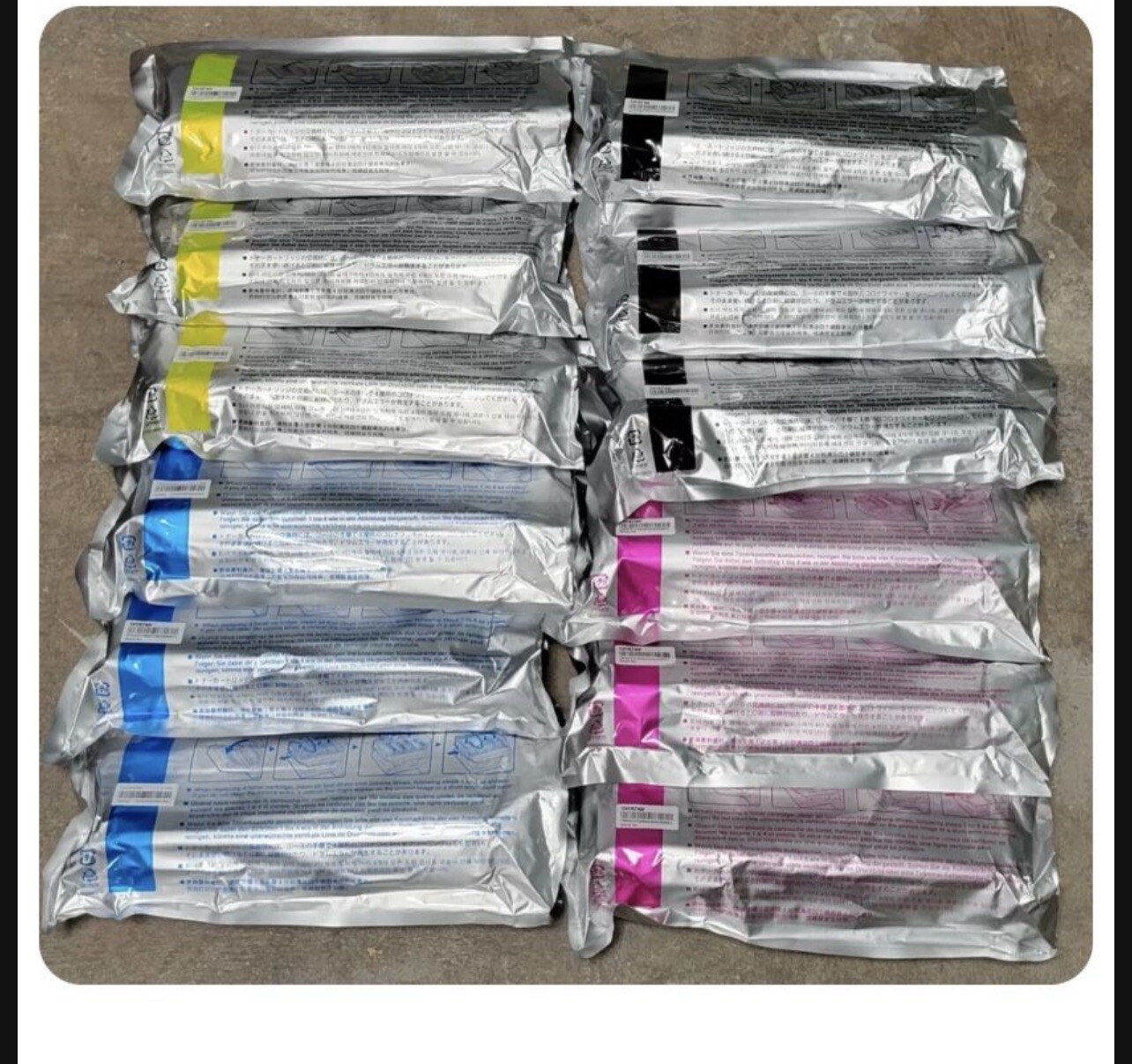 Lot Of 12 PCS EMPTY Brother TN-310 BLUE CYAN BLACK & YELLOW Toner Cartridges