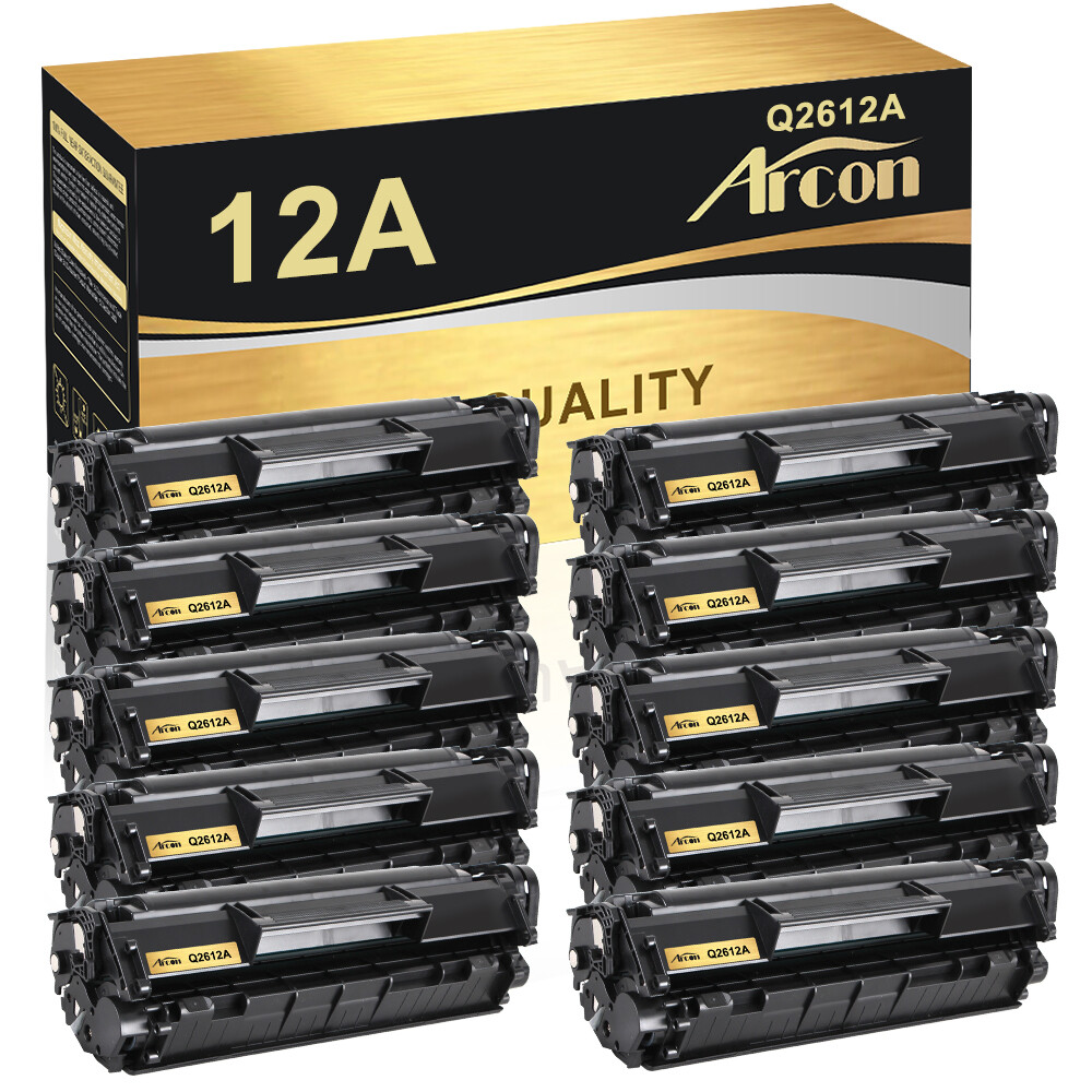ARCON 10PK Q2612A 12A Toner Cartridges Fits for HP LaserJet 1015 1018 1020