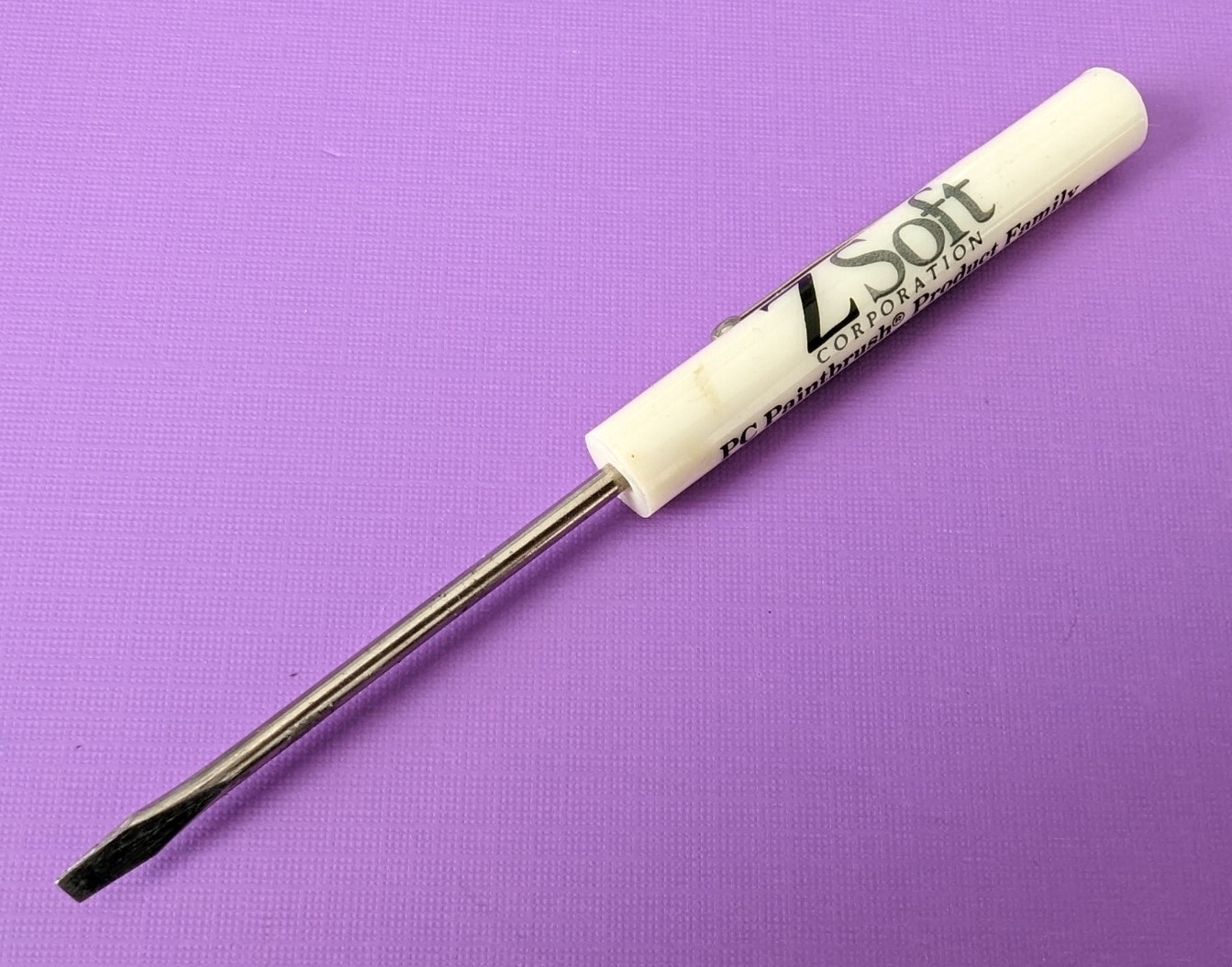 Vintage ZSOFT Flat Head Pocket Screwdriver Promo Advertisement PC Paintbrush 80s