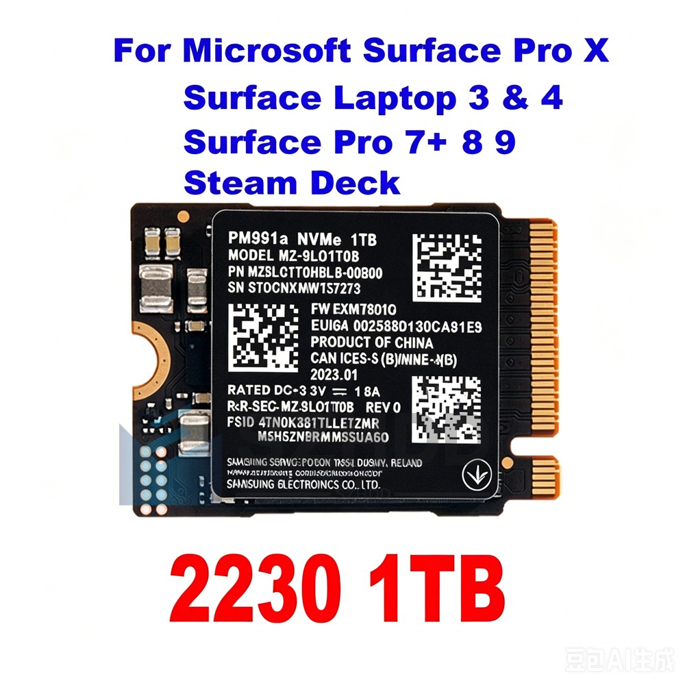 NEW SAMSUNG PM991a 1TB M.2 2230 SSD NVMe PCIE For Steam Deck ASUS ROG Flow X