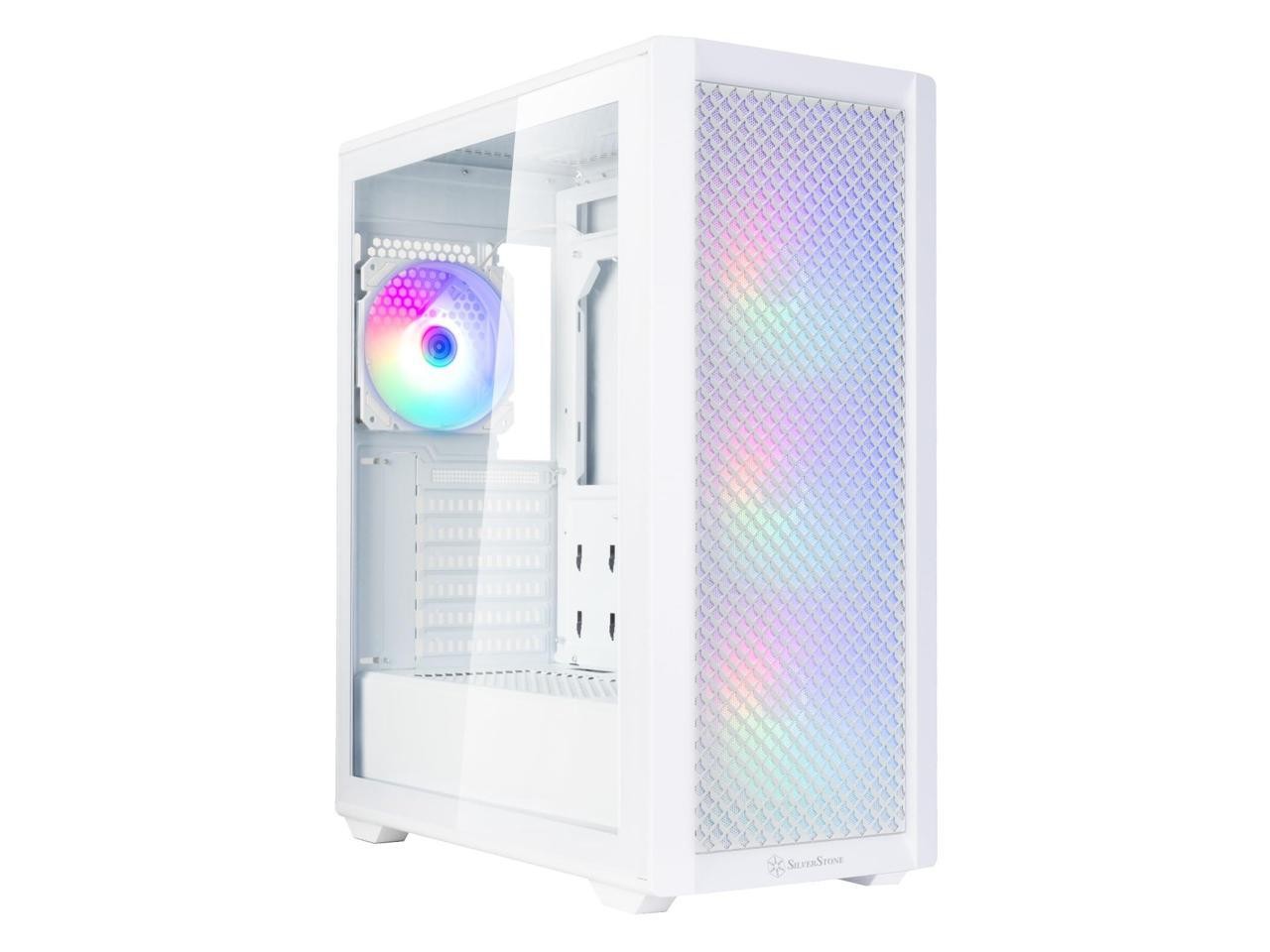 SilverStone Technology FARA 515XR White Compact ATX Tower Chassis with Four Incl