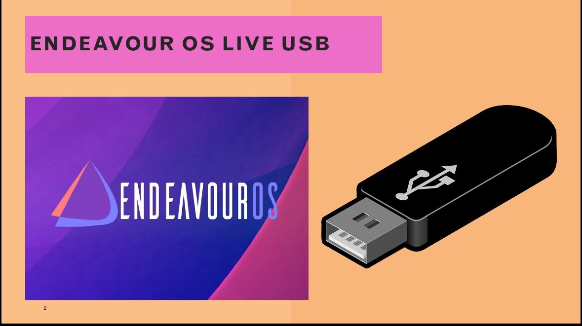 EndeavourOS Ganymede 2026 USB Flash Drive 64bit Live Install Bootable