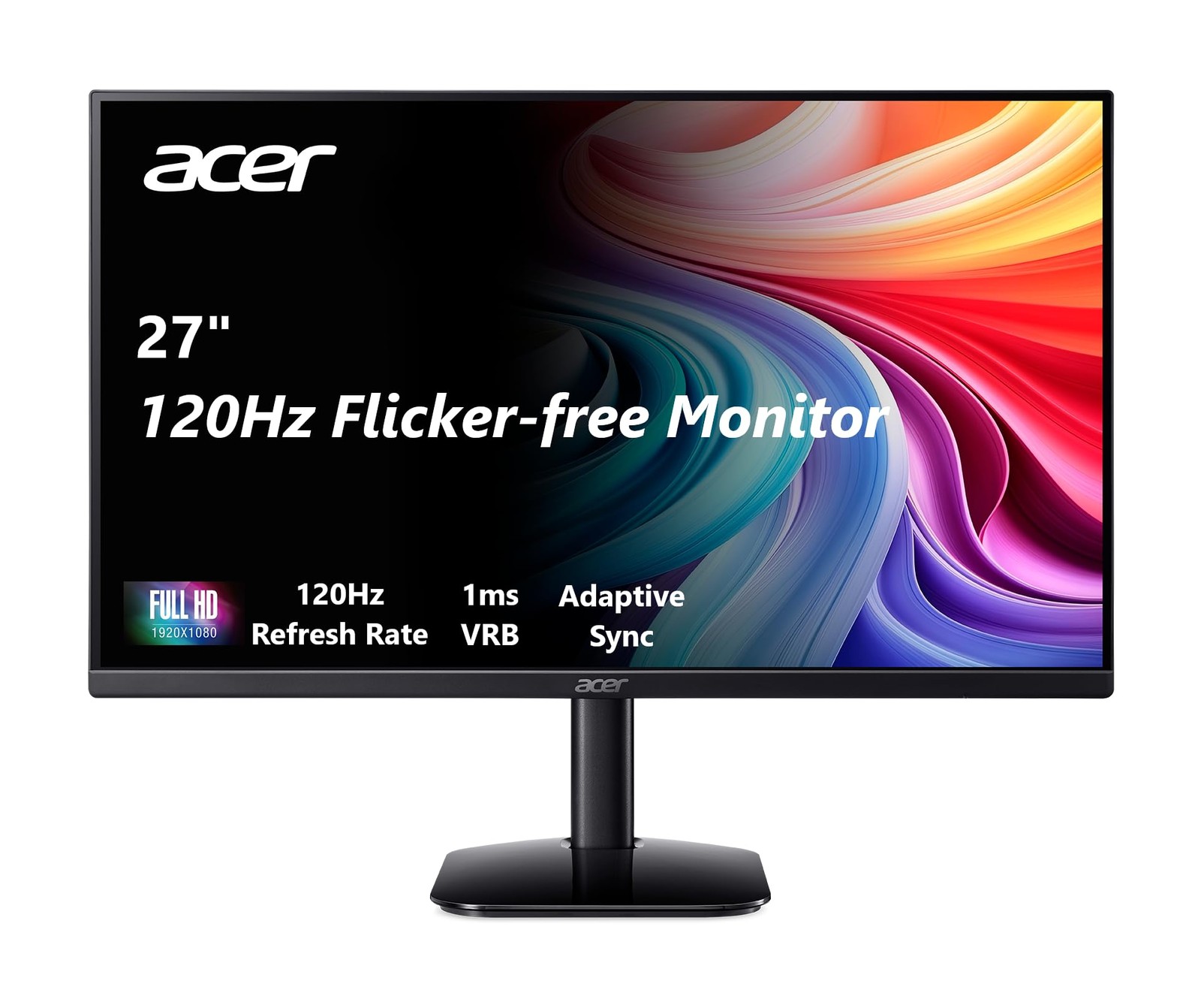 27-Inch FHD IPS Monitor, 120Hz Refresh Rate, 1ms Response, HDMI & VGA Ports