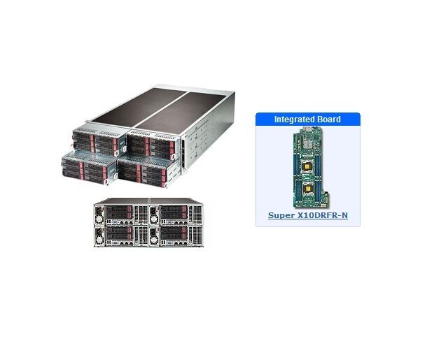 *NEW* Supermicro SYS-F628R3-RC0B+ 4U Server - 4 Hot-plug System Nodes