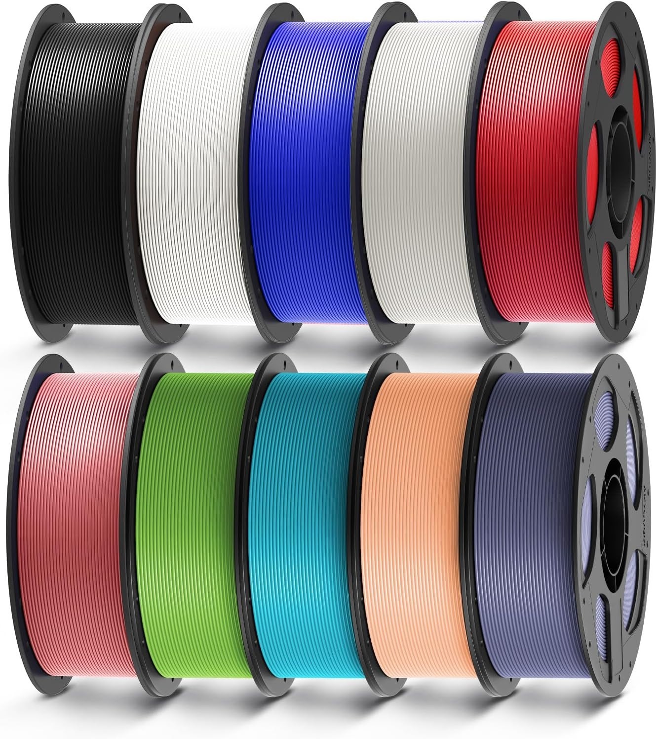 Filament 1.75mm 3D Printer Multi-Color Bundle 10KG +/- 0.02mm Tolerance