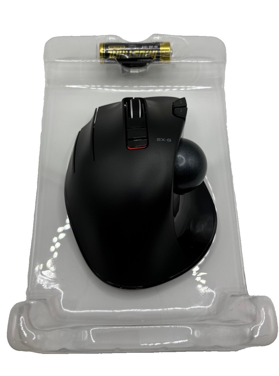 ELECOM EX-G Wireless Left-Hand Trackball Mouse M-XT4DRBK-G