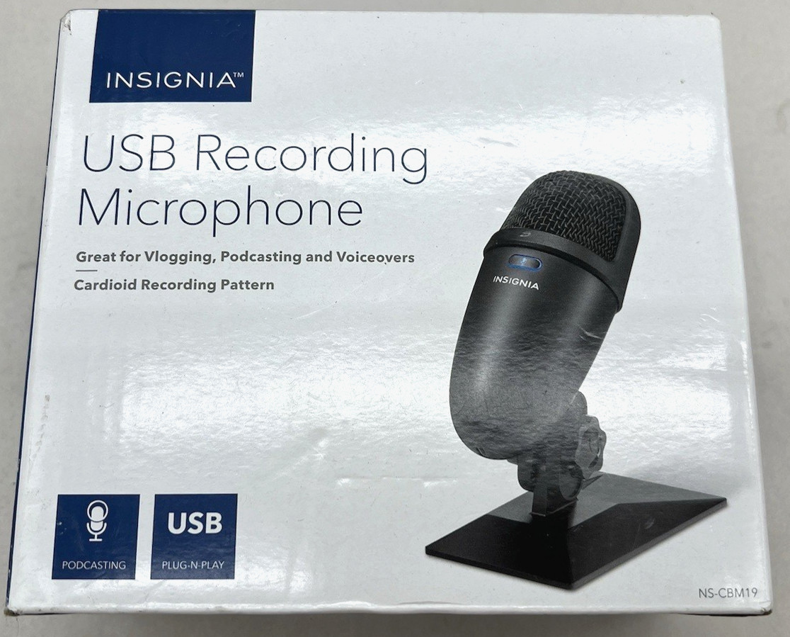 Insignia USB Recording Cardioid Microphone NS-CBM19