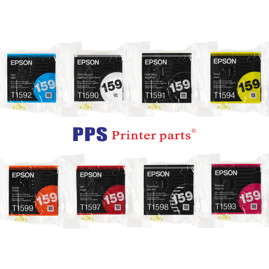 8pcs New EPSON R2000 T159 Series complete set Printer Ink Cartridges sealed