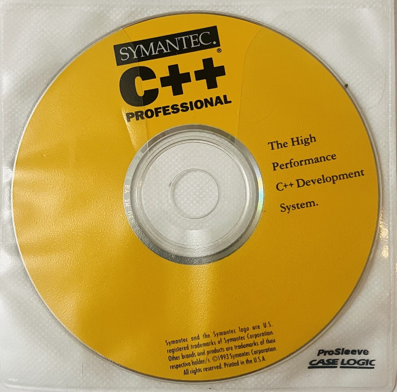 Symantec C++ Professional 1993 Macintosh Software Tested Mac Key