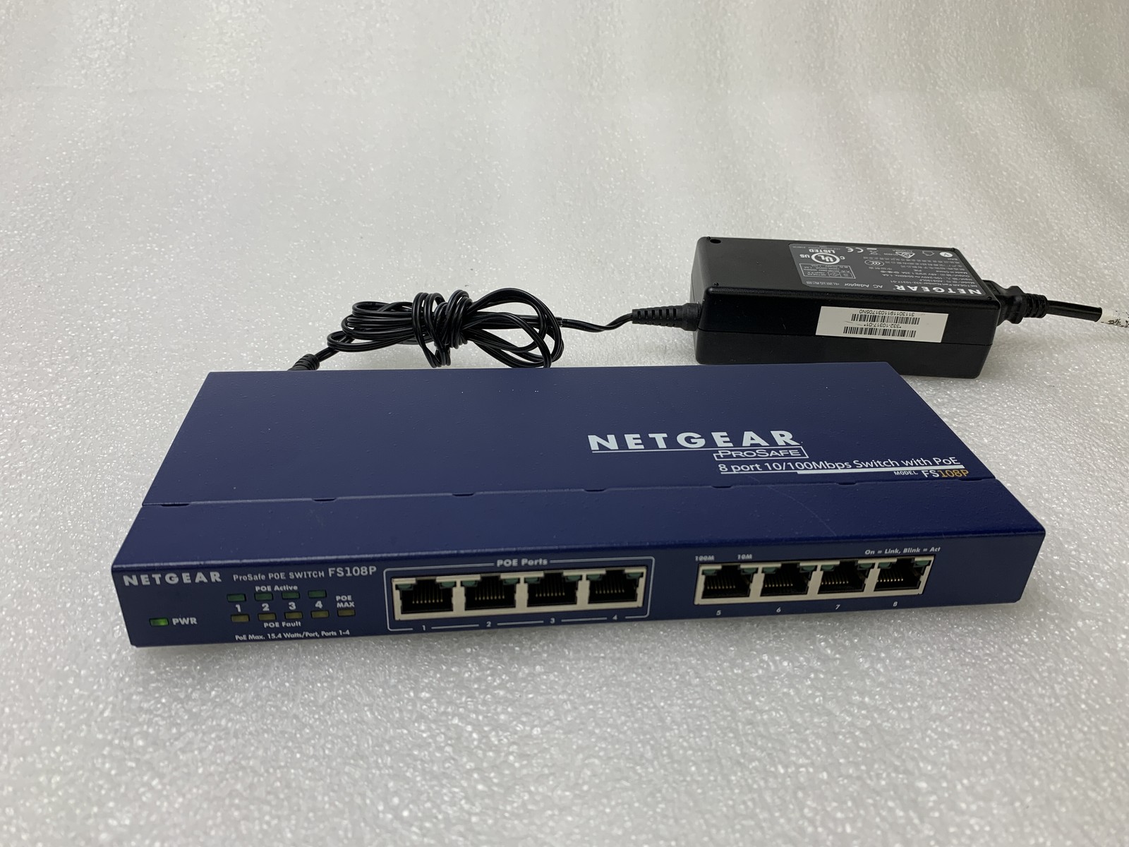 NETGEAR ProSafe 8-Port 10/100 Switch with 4-Port PoE (Model: FS108Pv3)