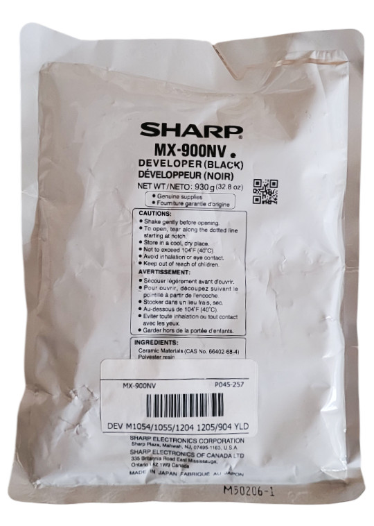 Sharp MX-900NV Developer Black 930g