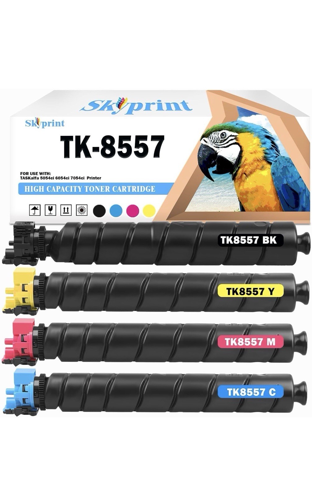 TK-8557 TK-8527 Toner 4 Pack Black Cyan Magenta Yellow 5054ci 6054ci 7054ci