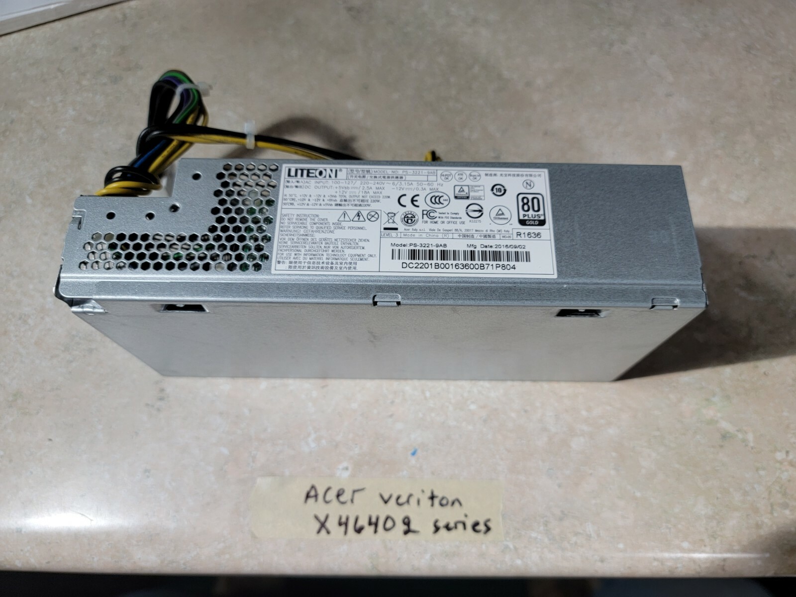 Acer Veriton X4640G X6640G Computer Power Supply PS-3221-9AB TESTED SHIPS QUIK