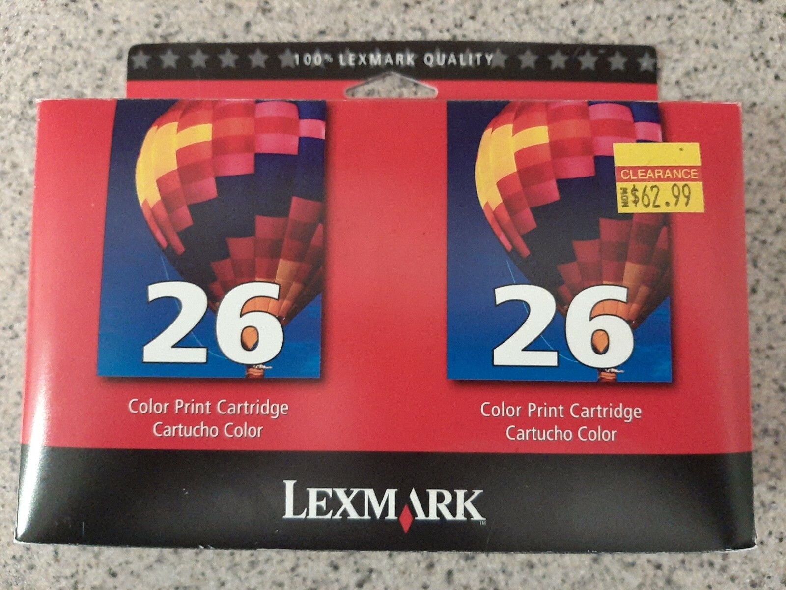 Lexmark Genuine 2-Pack #26 Color Print Ink Cartridges, Brand New, 🆓️ Shipping