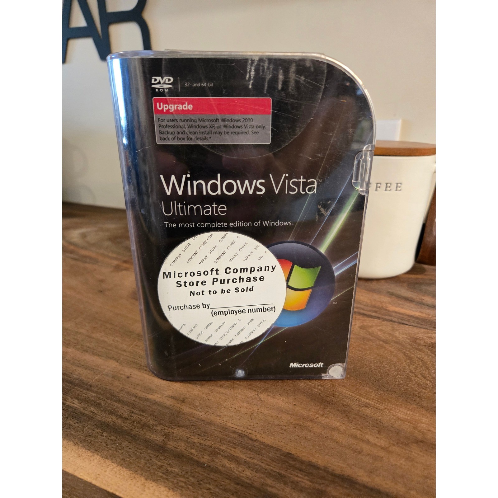 Microsoft Windows Vista Ultimate Upgrade 32-bit 64-bit DVD-ROM Software Box Set