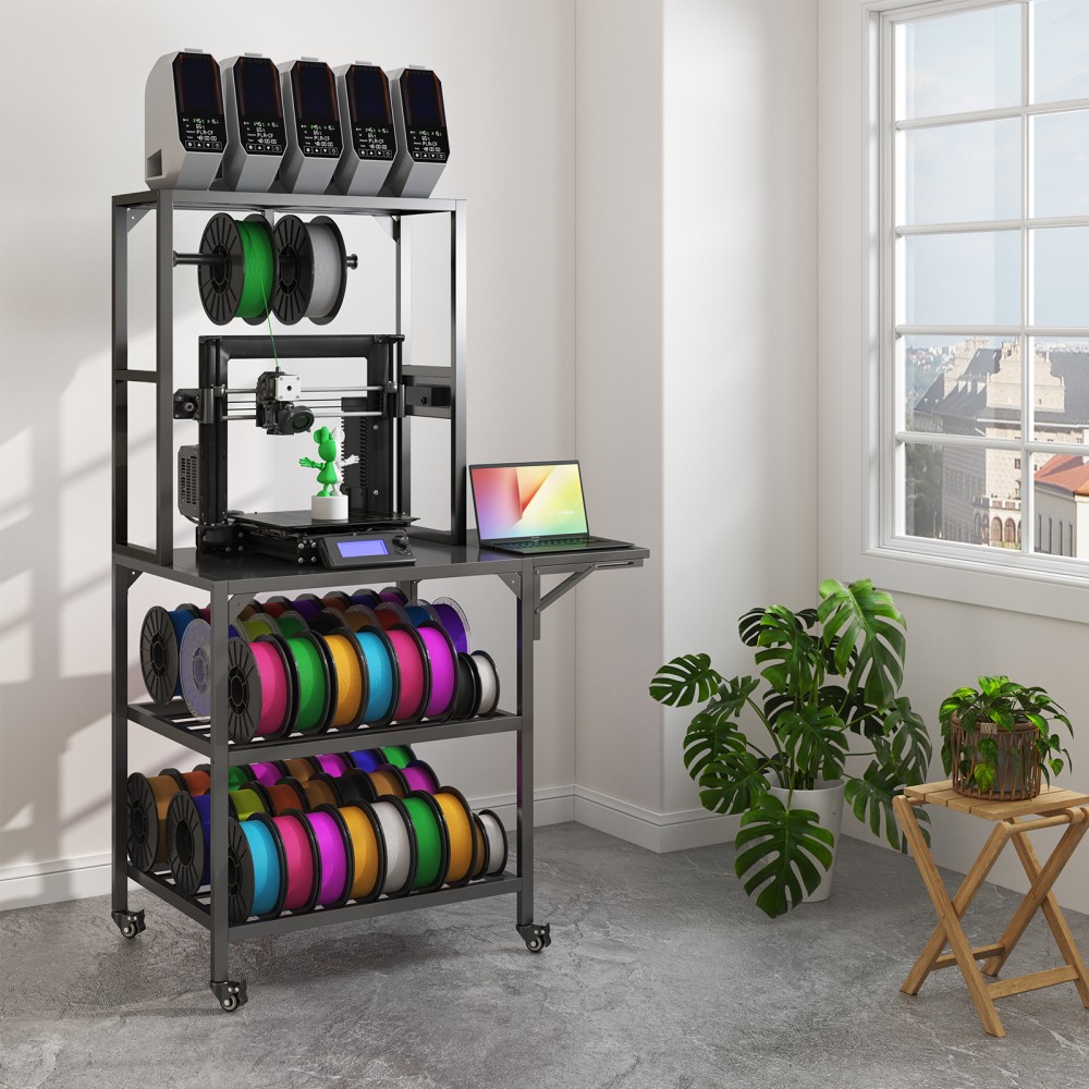 3D Printer Stand, Heavy Duty 3D Printer Table Stand with Filament Storage Rack