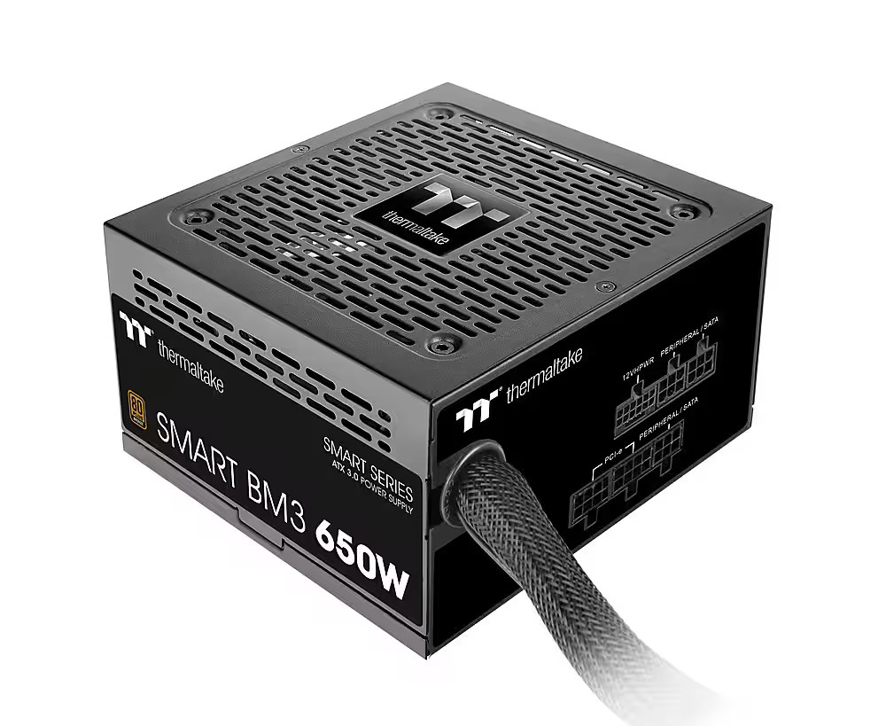 Thermaltake - Smart BM3 80+ Bronze PCIE Gen 5 ATX 3.0 750W Semi-Modular Power...