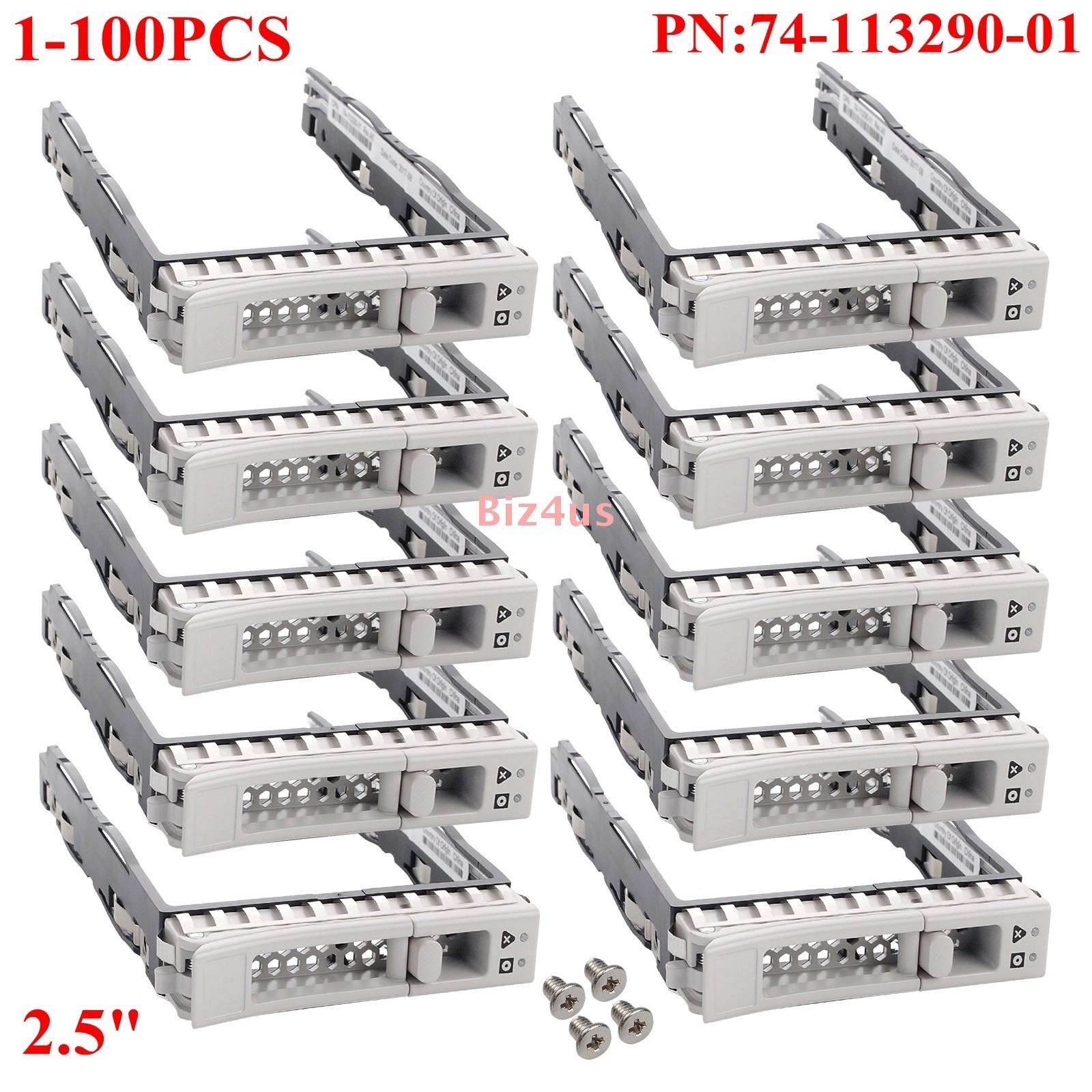 Lot Cisco UCS C220 C240 C480 ML C4200 M5 SAS 2.5" Hard Drive Tray 74-113290-01
