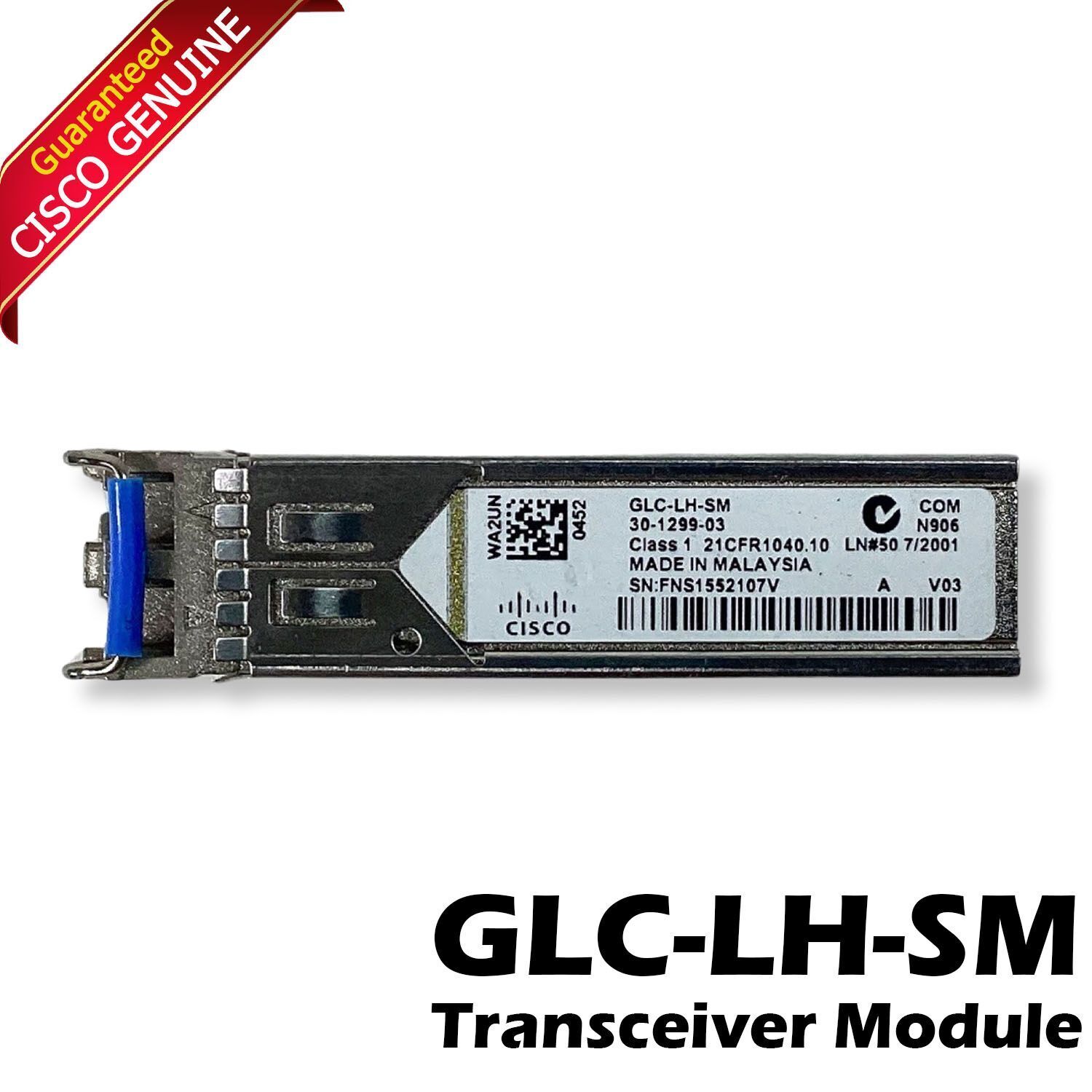 Lot of 2 Cisco 1000-Base LX/LH SFP Transceiver Module 30-1299-0 GLC-LH-SM