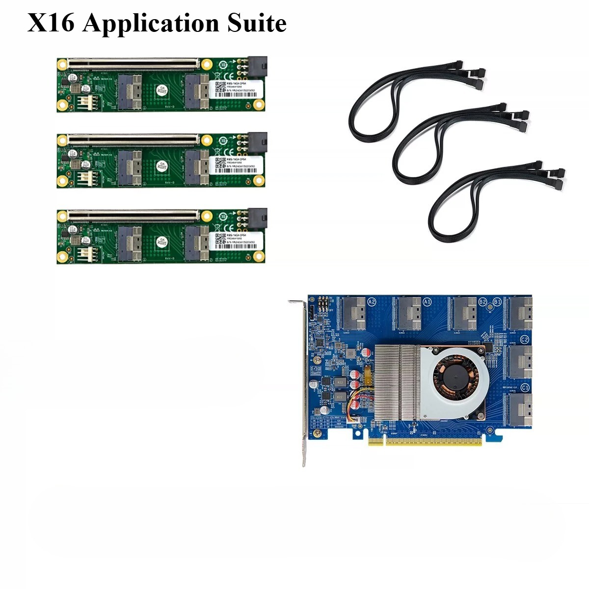 PLX88096 Expansion Card 6*SFF-8654 8I PCI-E4.0 X16+Baseplate&Cable X8X8X16 lot