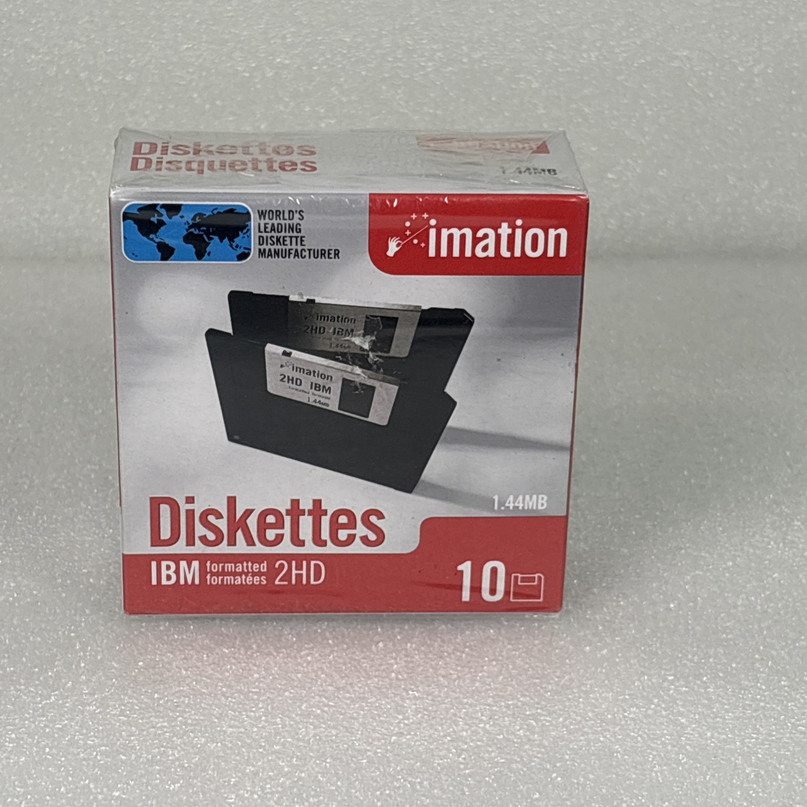 Genuine Imation IBM Formatted 2HD 1.44MB Diskettes (10 Pack) New old Stock