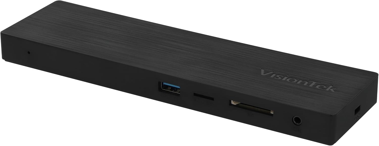 VisionTek VT2510 Triple Monitor Docking Station MST USB-C 100W for Windows