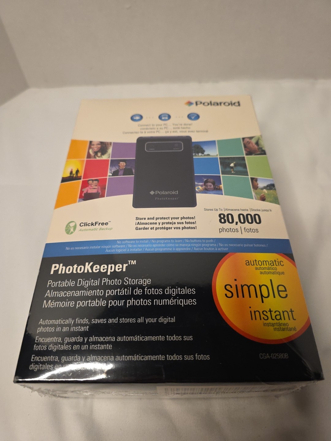 Polaroid PhotoKeeper Digital Storage 80GB - CGA-02580B-80k Photos Excellent Cond