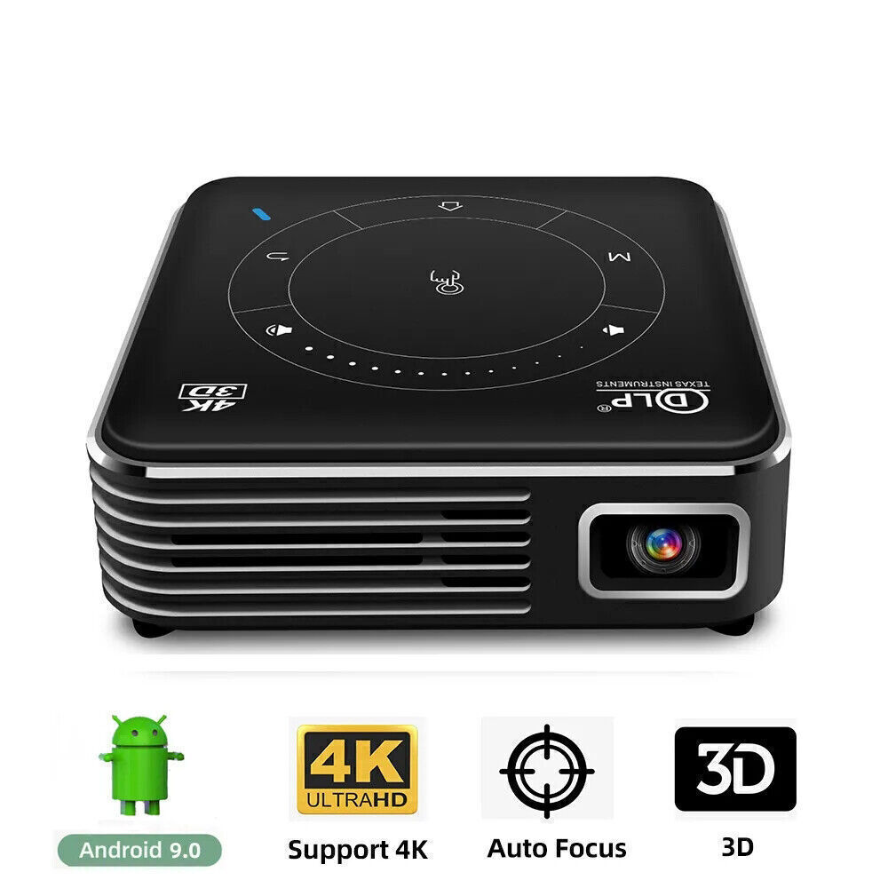 4K HD Smart DLP Mini Projector Android WiFi Bluetooth 1080P 32G Home Theater 3D