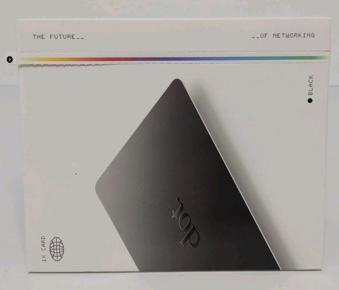 NEW dot. Card Digital Business Card  Tap to Share  iPhone & Android Black Sealed