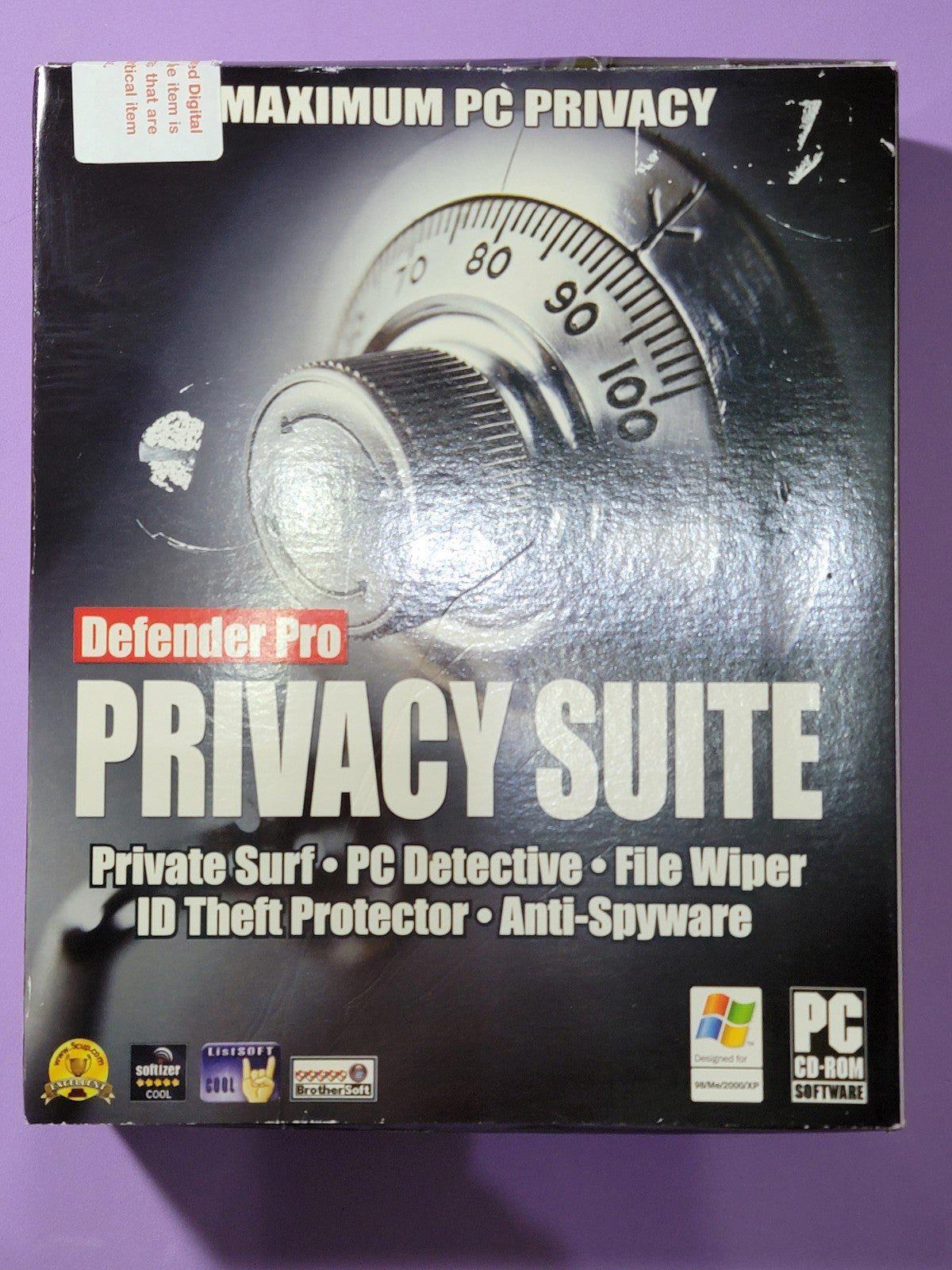 Defender Pro Privacy Suite Vintage 2004 Computer Utility Software New Old Stock