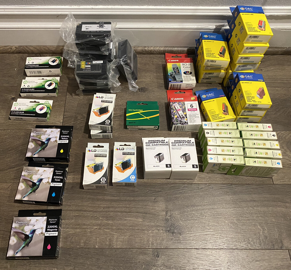 (49) Huge Mixed Lot Of Printer Ink Cartridges Various Brand, Color, and Model