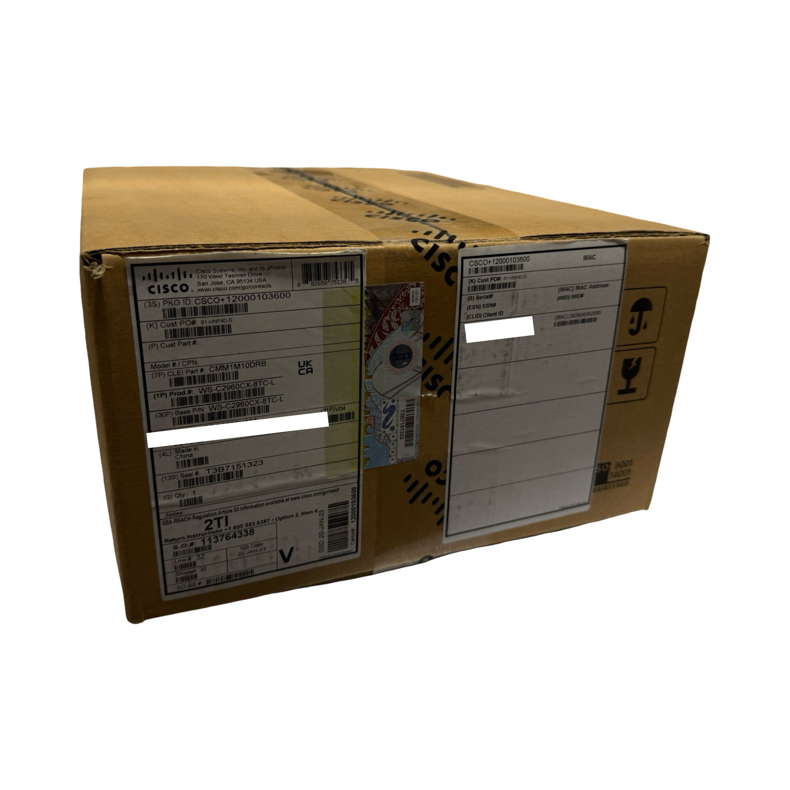 Cisco WS-C2960CX-8PC-L 8-Port PoE Switch