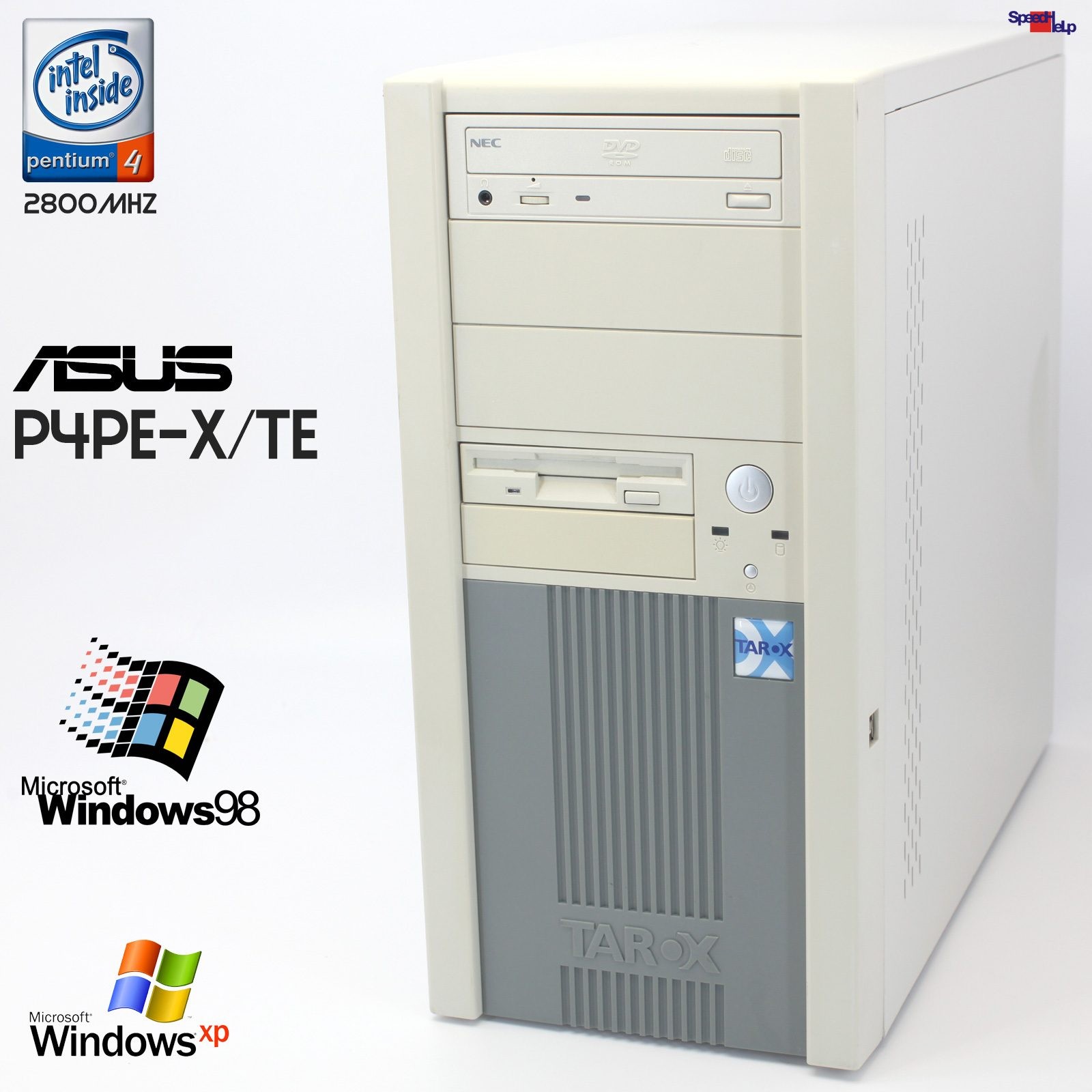 ASUS P4PE-X TE PC COMPUTER PENTIUM 4 2.8GHZ 768MB LPT SOUND LAN WINDOWS 98 S
