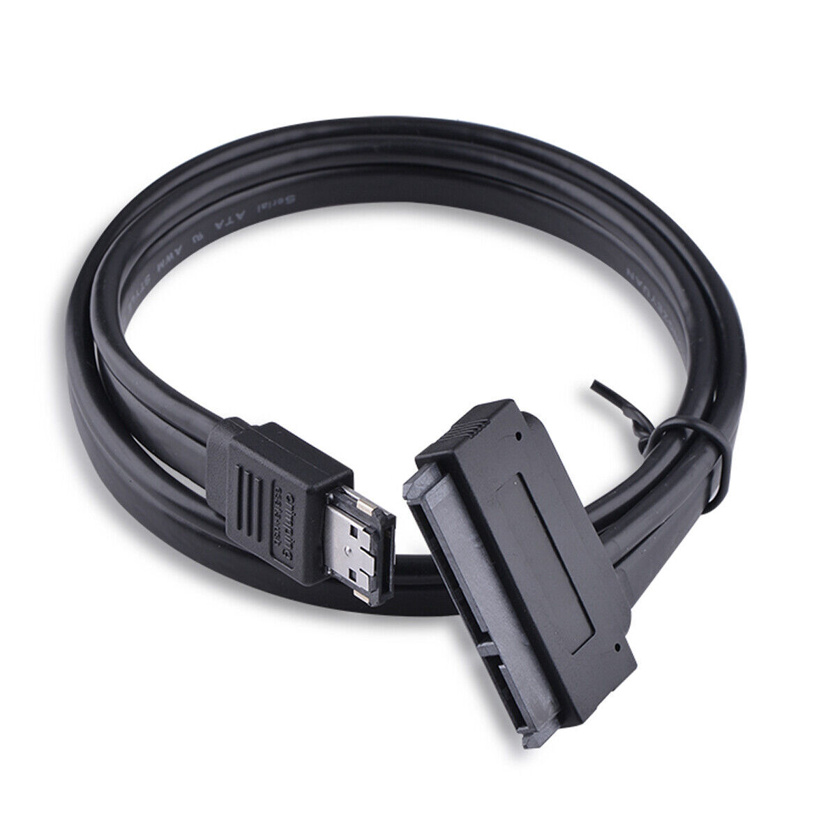 Cablecy Dual Power eSATA USB 12V to 22Pin SATA USB Cable for 2.5" 3.5" Disk