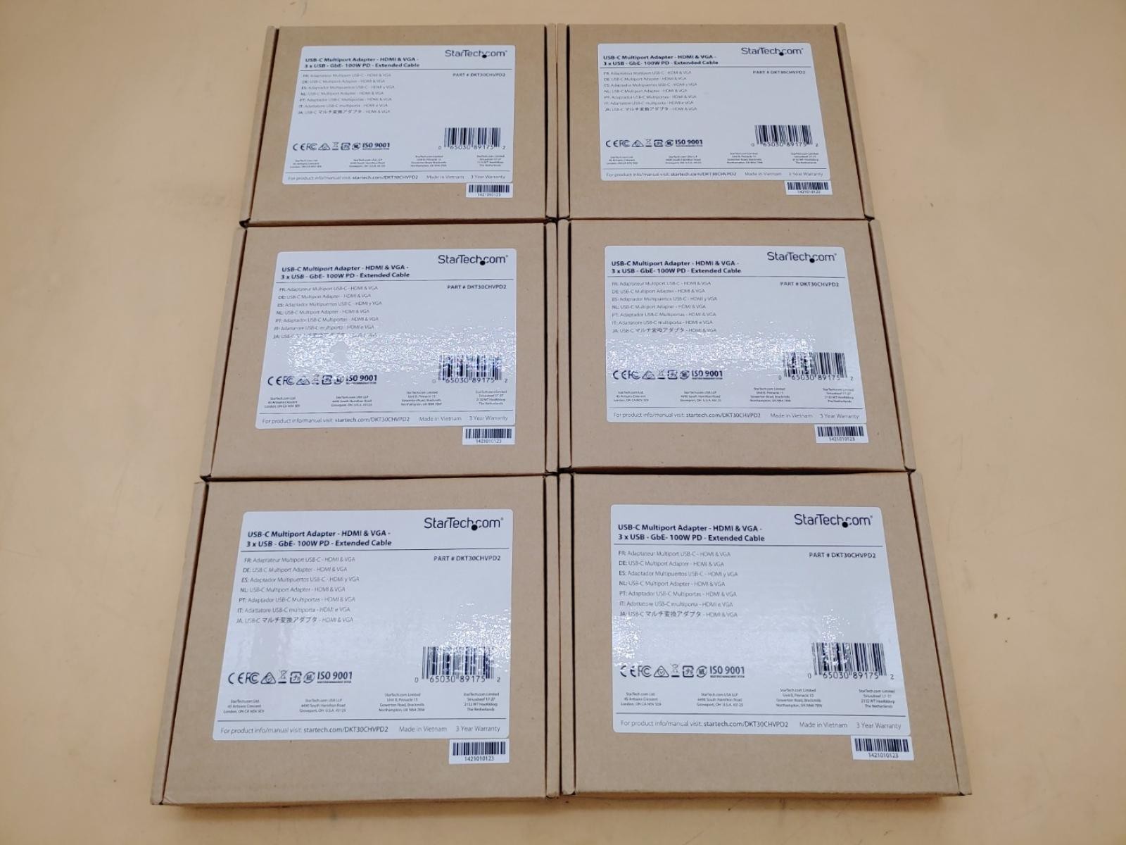 StarTech USB-C Multiport Adapter - 4K HDMI & VGA (DKT30CHVPD2) - LOT of (6)