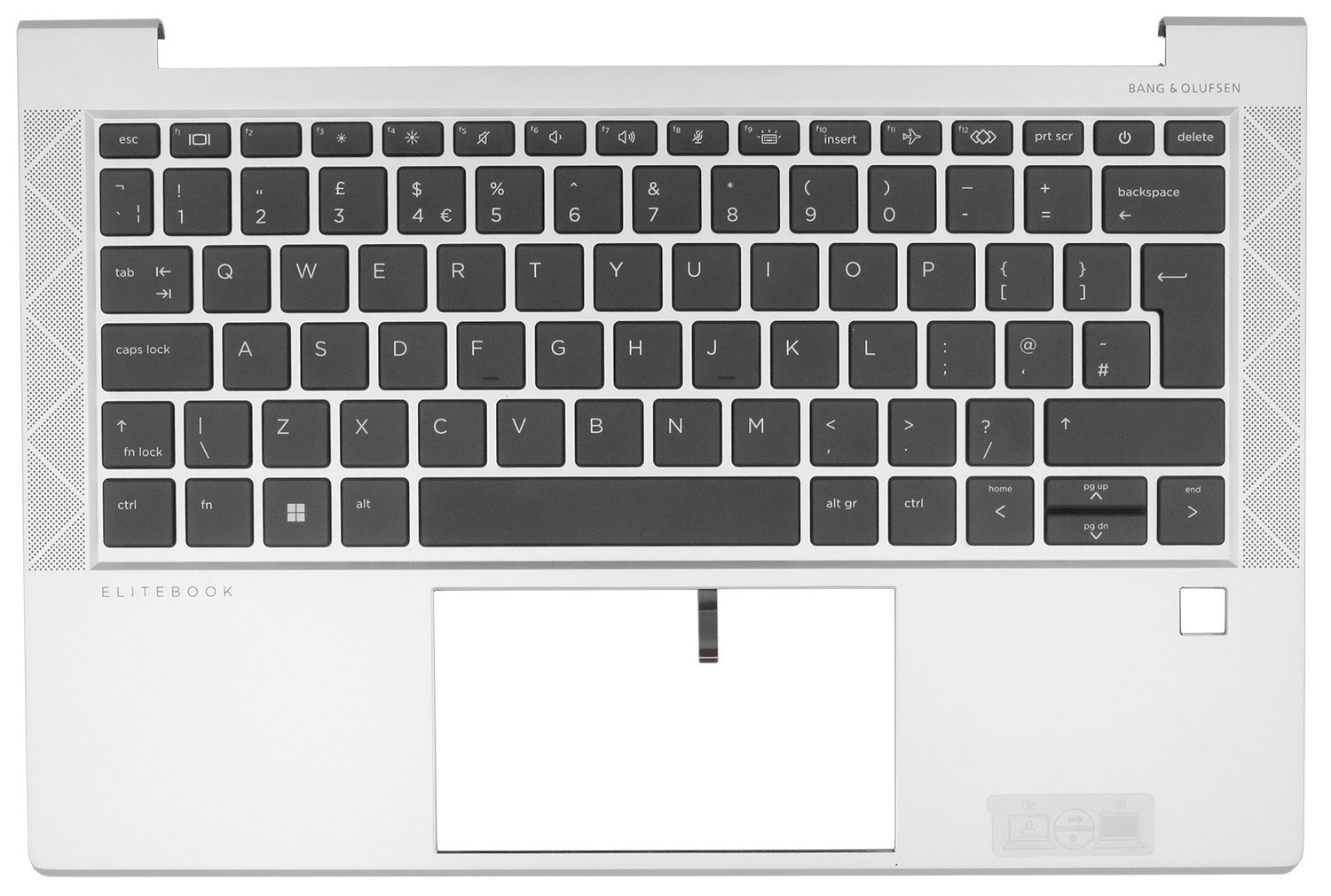 Original UK Keyboard w/ Palmrest Cover for HP EliteBook 830 G7 BACKLIT QWERTY