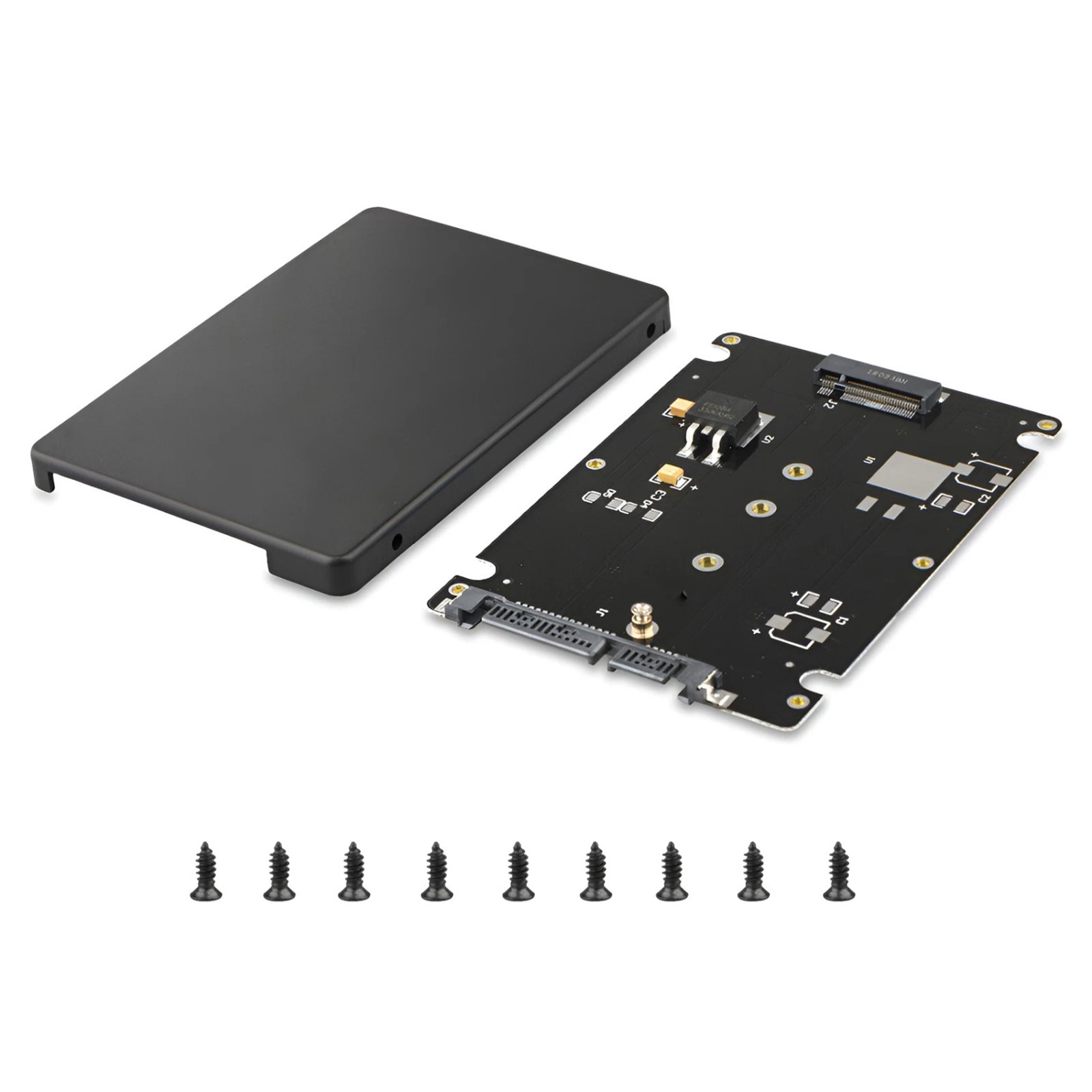 Dual Key M.2 NGFF to SATA Converter 6Gbps Enclosure Compatible B/M Key SSD