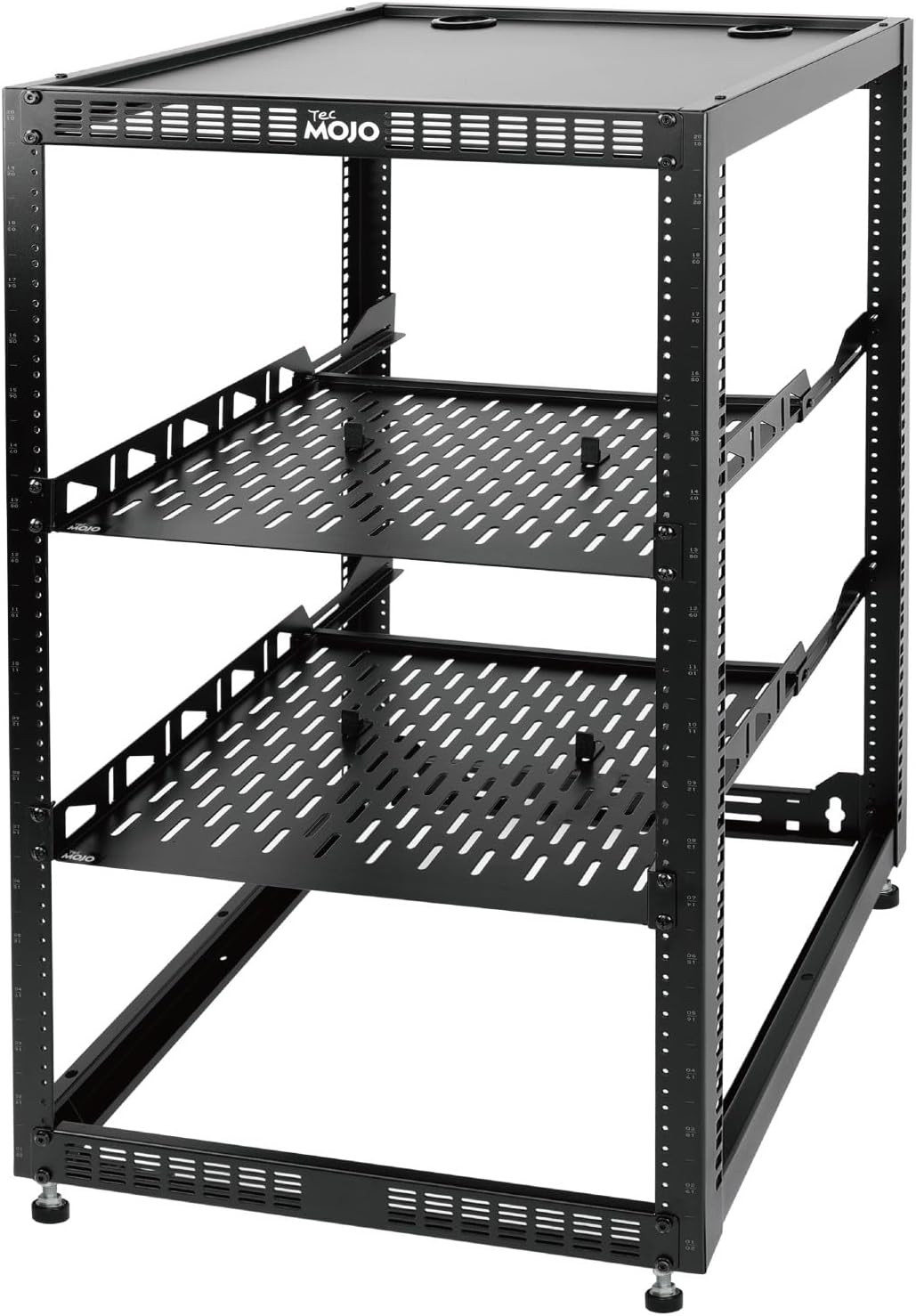 20U Open Frame Network Rack for IT & AV Gear, AV Rack Floor Standing or Wall Mou