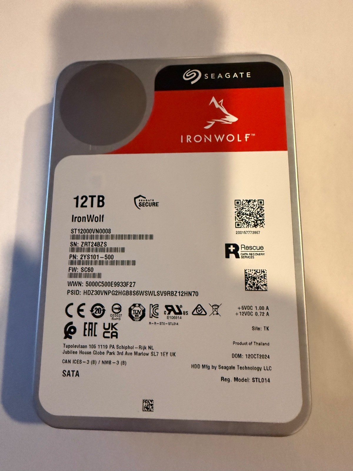 Seagate IronWolf 12TB NAS Internal Hard Drive (ST12000VNZ008)