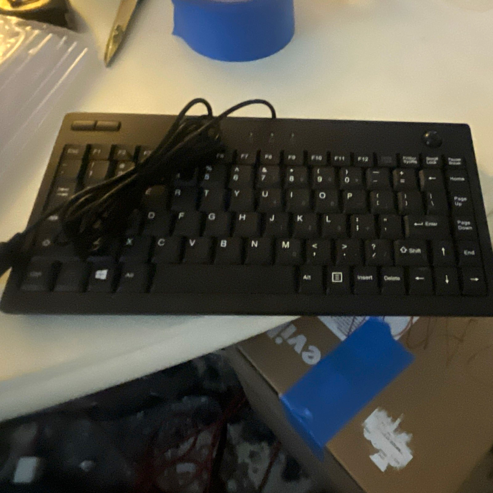 Adesso AKB-310UB Compact Wired USB Plug & Play English QWERTY Keyboard Black