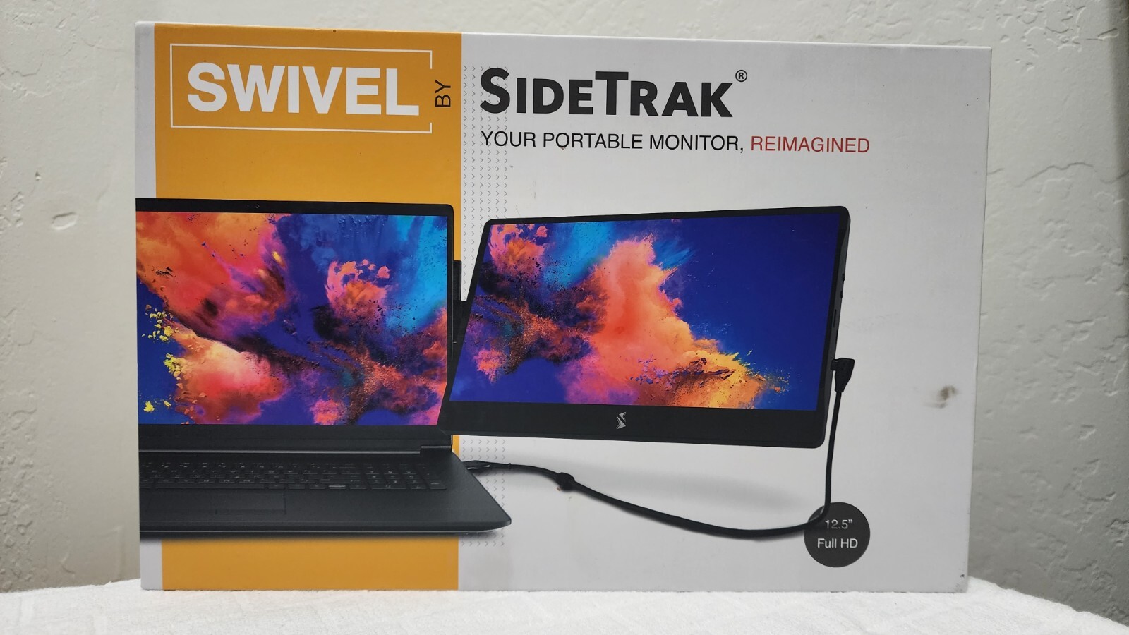 SideTrak Swivel 12.5” Patented Attachable Portable Monitor for Laptop | FHD TFT
