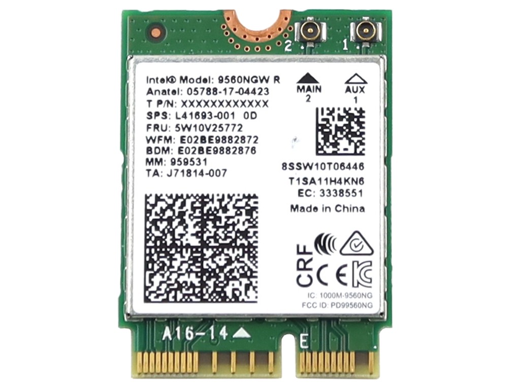 INTEL 9560NGW R M.2 2230 PCI-E USB WIFI 5 802.11AC BLUETOOTH 5.1 CARD 5W10V25772