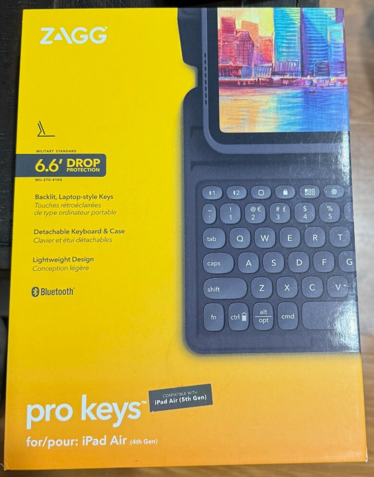 ZAGG Pro Keys Wireless Keyboard Case for Apple iPad Air 10.9" 4th/5th Gen - NEW