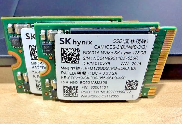 2  PAIR 128GB SSD M.2 PCIE NVME 2230 Solid State Drive  Hynix