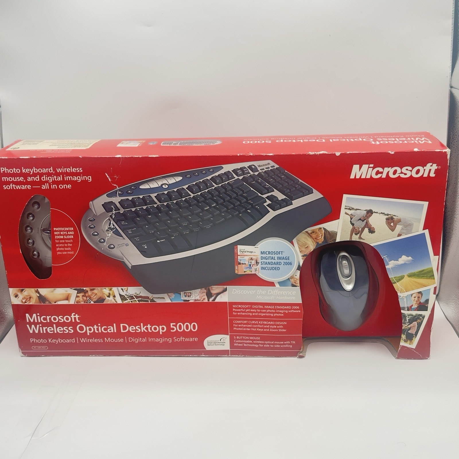 Microsoft Wireless Optical Desktop 5000 Photo Keyboard Wireless Mouse Digital