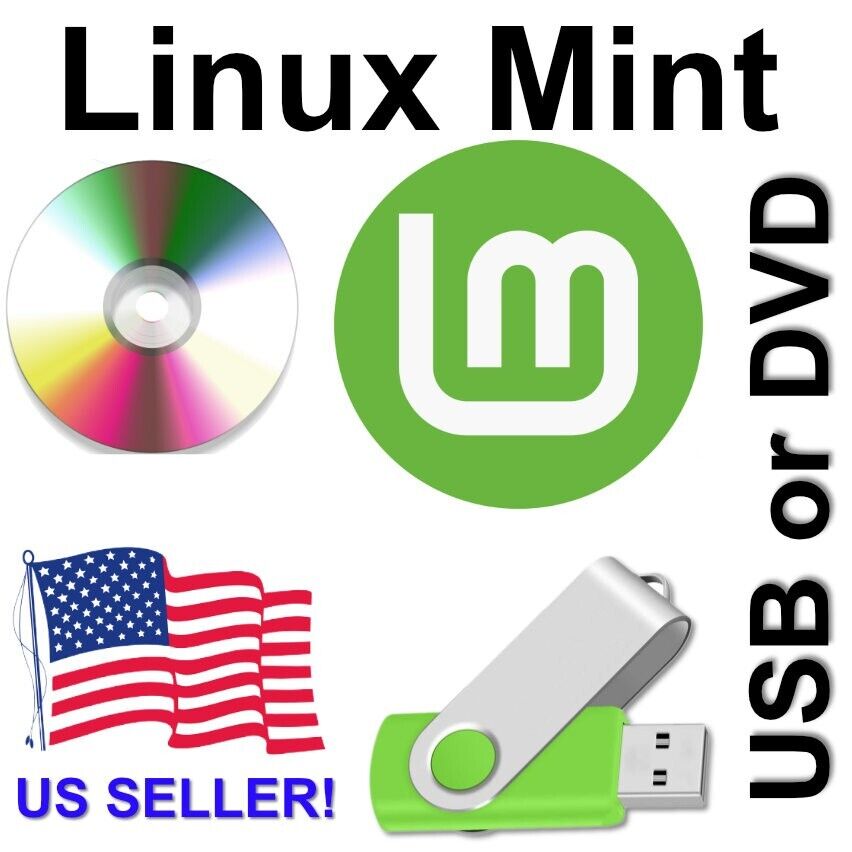 Linux Mint Latest 21.3 Cinnamon Version 64bit BOOTABLE/LIVE USB or DVD 