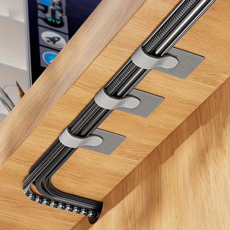 10pcs Self Adhesive Cable Organizer Clips Table Wall Wire Holder Power Network T