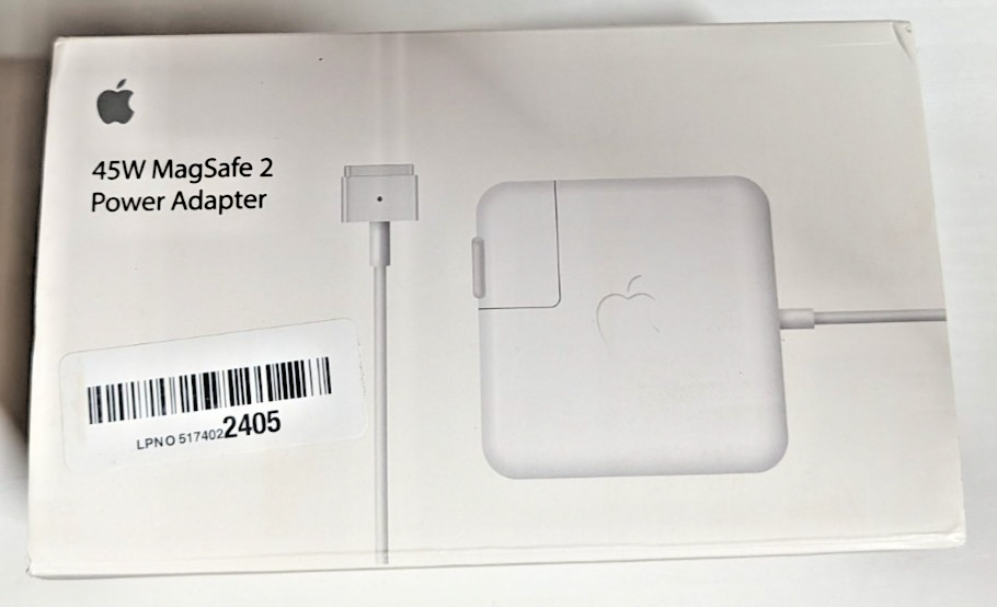 Apple 45W MagSafe 2 Power Adapter MD592ZM/A Open Box Untested OEM w/ Box